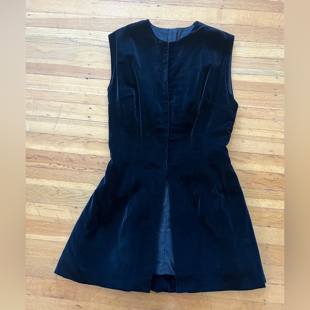 Goth Renaissance Fair s&m black velour tunic top shirt corset S XS witch velvet